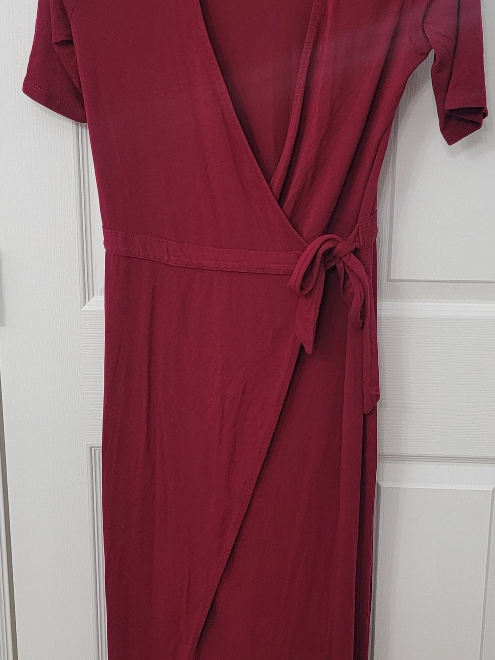 Forever 21 Burgundy Wrap Maxi Dress with Side Tie